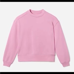 Everlane The Track Oversized Crew Sweatshirt pink XL